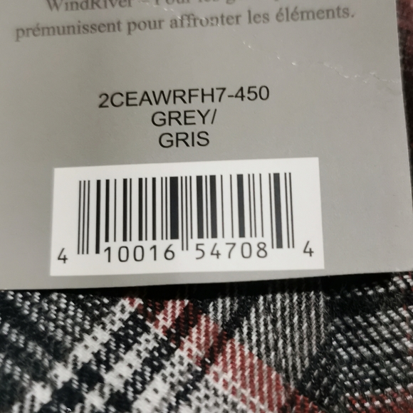 NWT WindRiver, Medium, Casual button down, long sleeve, Grey, plaid - Picture 5 of 5